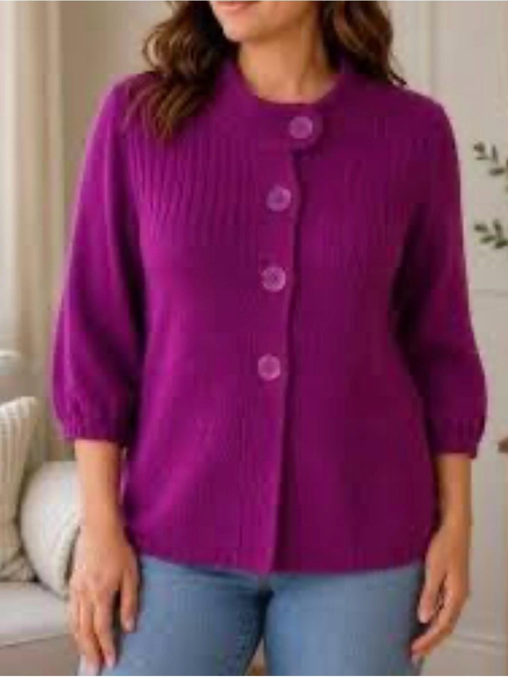 H&M Vintage Women's Purple Cardigan Sweater